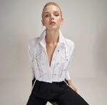 Crop Shirt Gold Detailed sleeves - Εικόνα 6