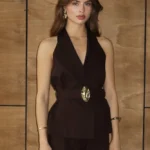 Maria Weist Coat & Trousers Brown Set