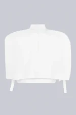 Ava Shirt Crop με λεπτομέρειες από κάπα και επωμίδες στους ώμους. - Image 3