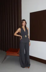 Maria Weist Coat & Trousers Grey Set - Εικόνα 4