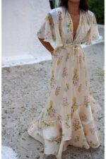 BUTTER BLOSSOM LONG DRESS - Εικόνα 4