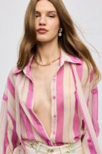 STRIPPED PINK SHIRT - Εικόνα 6