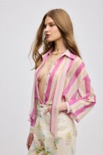 STRIPPED PINK SHIRT - Εικόνα 4