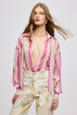 STRIPPED PINK SHIRT - Εικόνα 2