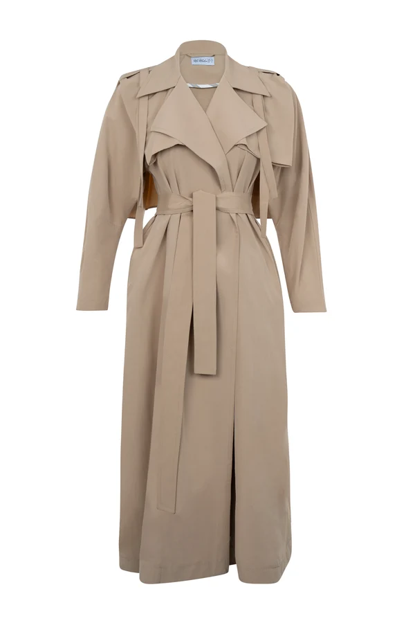 6932_MASCA-BEJ-01 Masca Beige Trench - Εικόνα 1