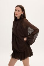MELANIE DRESS BROWN - Εικόνα 5