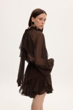 MELANIE DRESS BROWN - Εικόνα 3