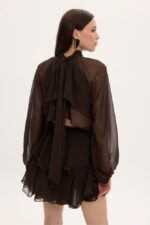 MELANIE DRESS BROWN - Εικόνα 4