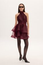 MARGOT ORGANZA DRESS BORDO - Εικόνα 2