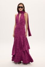 BLAIR MAGENTA LONG DRESS - Εικόνα 3