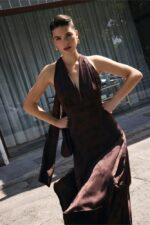 BLAIR BROWN LONG DRESS - Εικόνα 2